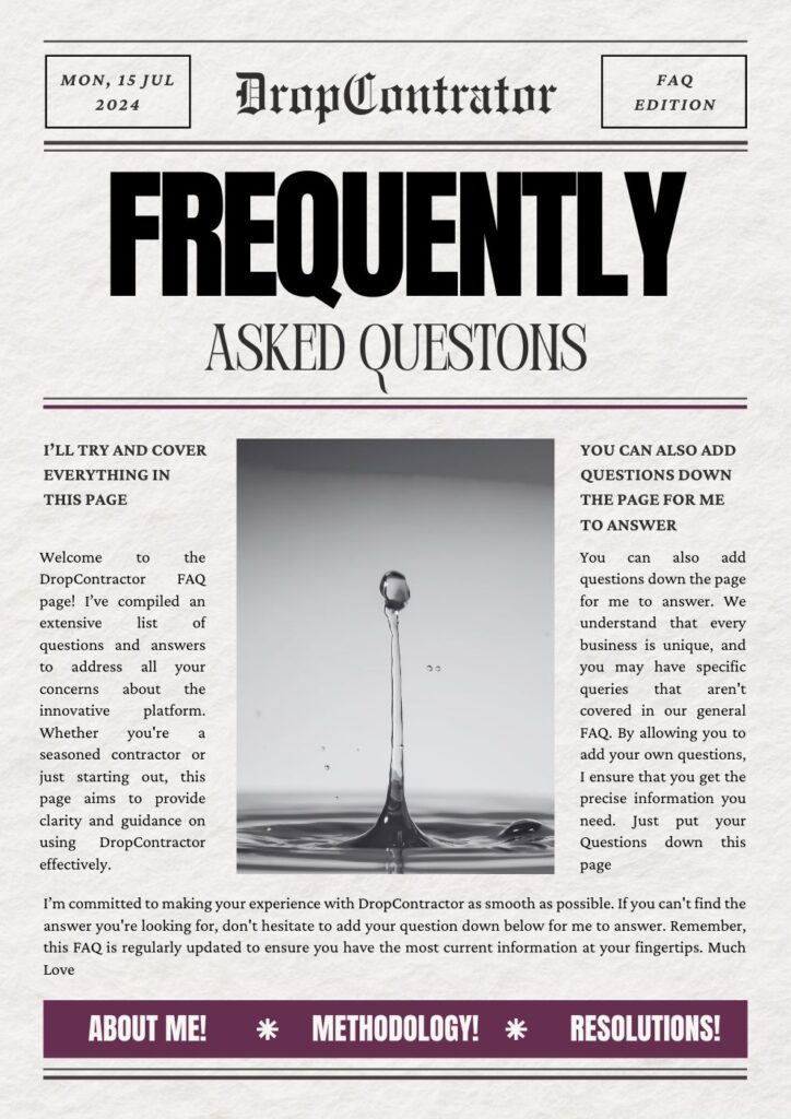 Frequently Asked Questions By DropContractor