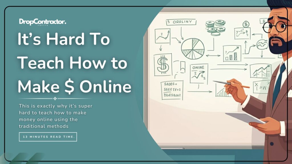 Why It’s Almost Impossible to Teach How to Make Money Online 1 Why It’s Almost Impossible to Teach How to Make Money Online Yep, sorry gurus, but today it's judgment day, and I'll expose this industry once and for all. Everybody can claim to have the exact steps to how to make money online. But the truth is, the journey to financial success on the internet is far from a straightforward path. Let's take a look at a so-called "foolproof" method that many of these gurus might teach: